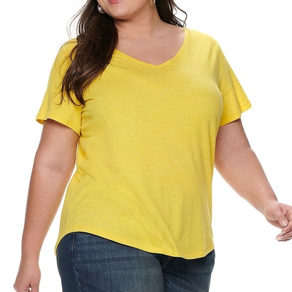 Evri Everyday V-Neck T-Shirt Women's 0x - Picture 1 of 4